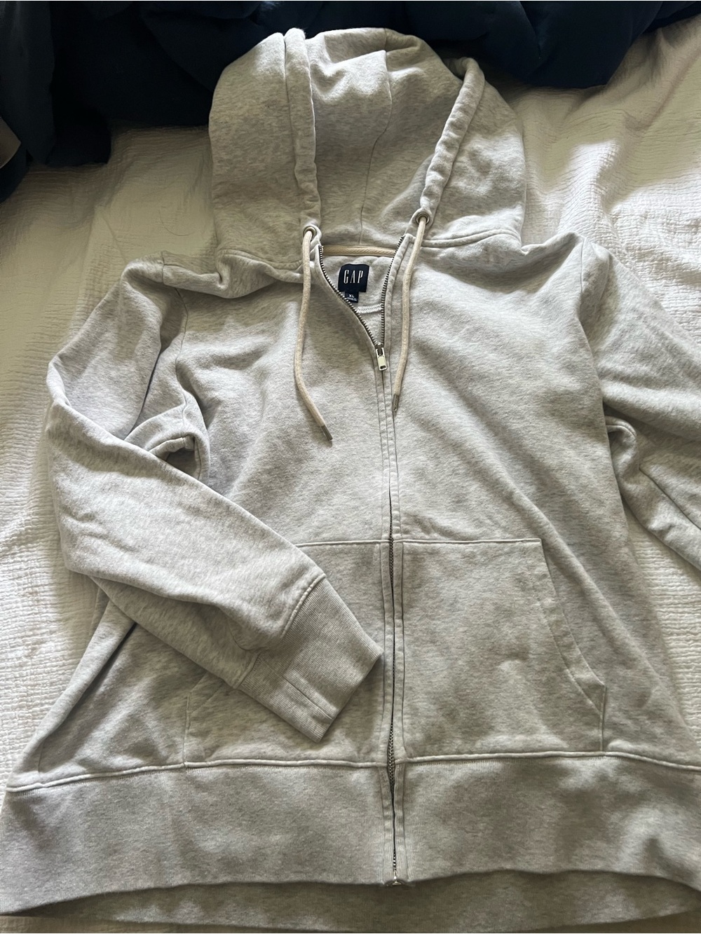GAP Light Gray Full-Zip Hoodie